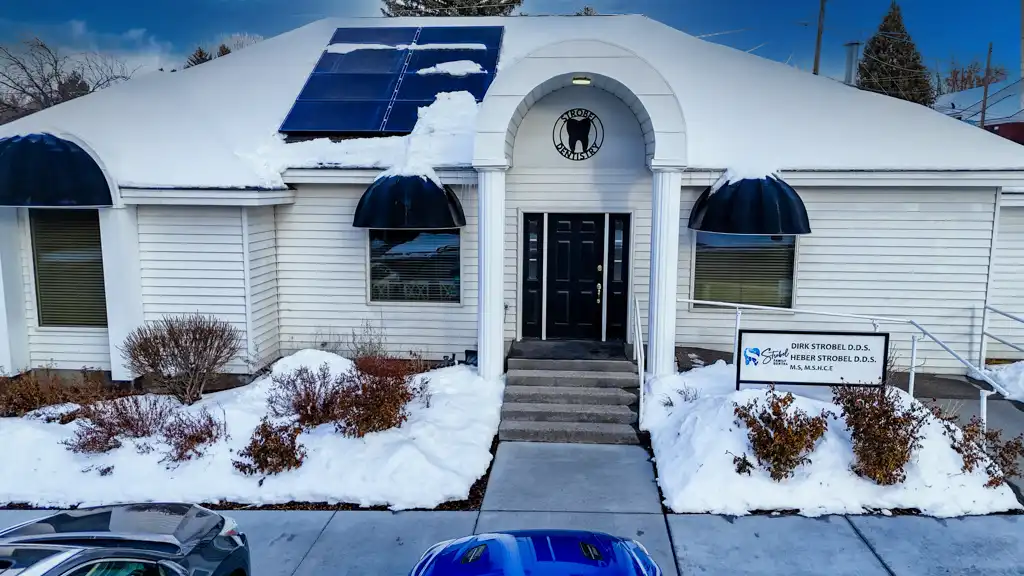 Image of Strobel Family Dentist to show the storefront of a dentist in Rexburg